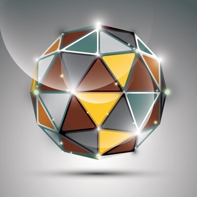 Фотообои шар из треугольников