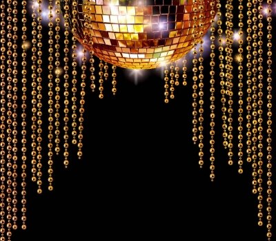 Фотообои золотой диско-шар