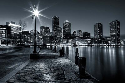 Фотообои яркие фонари на набережной